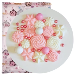 Posypka ozdoby na tort bezy dekoracje urodzinowe kolorowe beziki kulki czekoladowe 65g